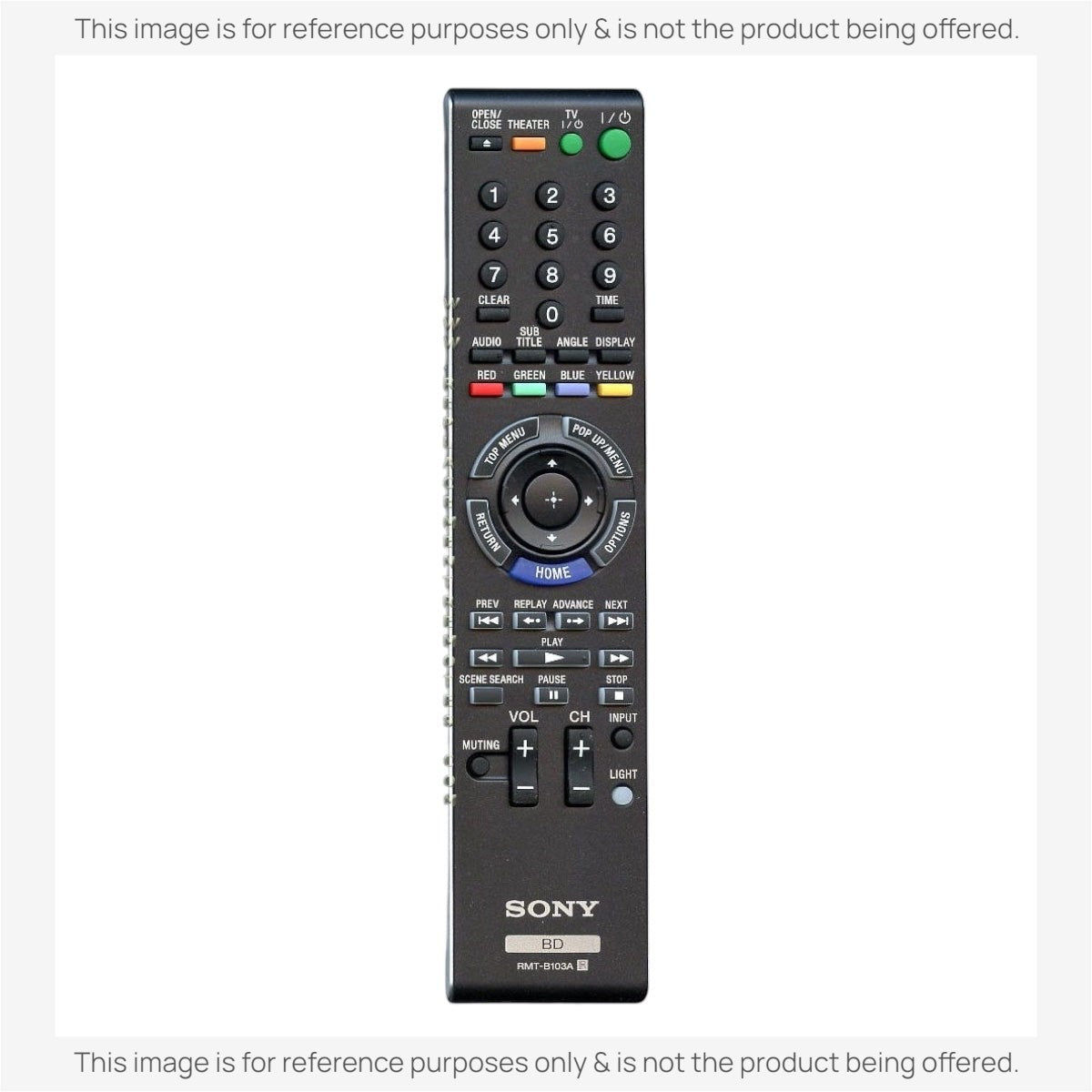 Anderic Substitute for Sony RMT-B103A Blu-ray Disc Remote Control 1-480-740-11 [RRB126A]