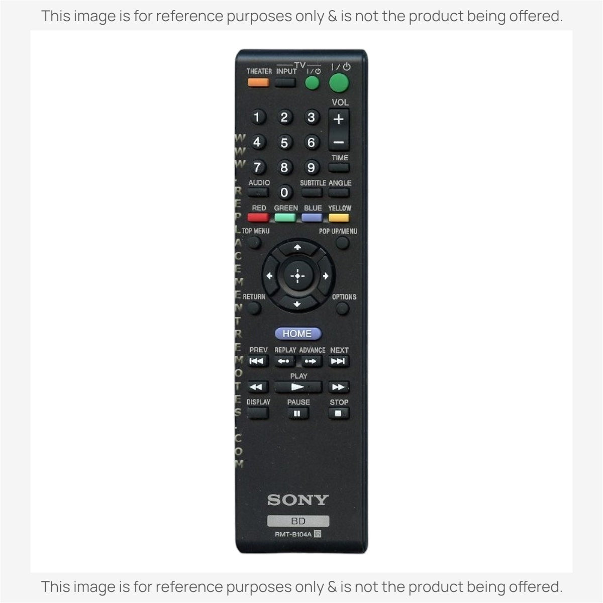 Anderic Substitute for Sony RMT-B104A Blu-ray Disc Remote Control 1-487-218-11 [RRB126A]