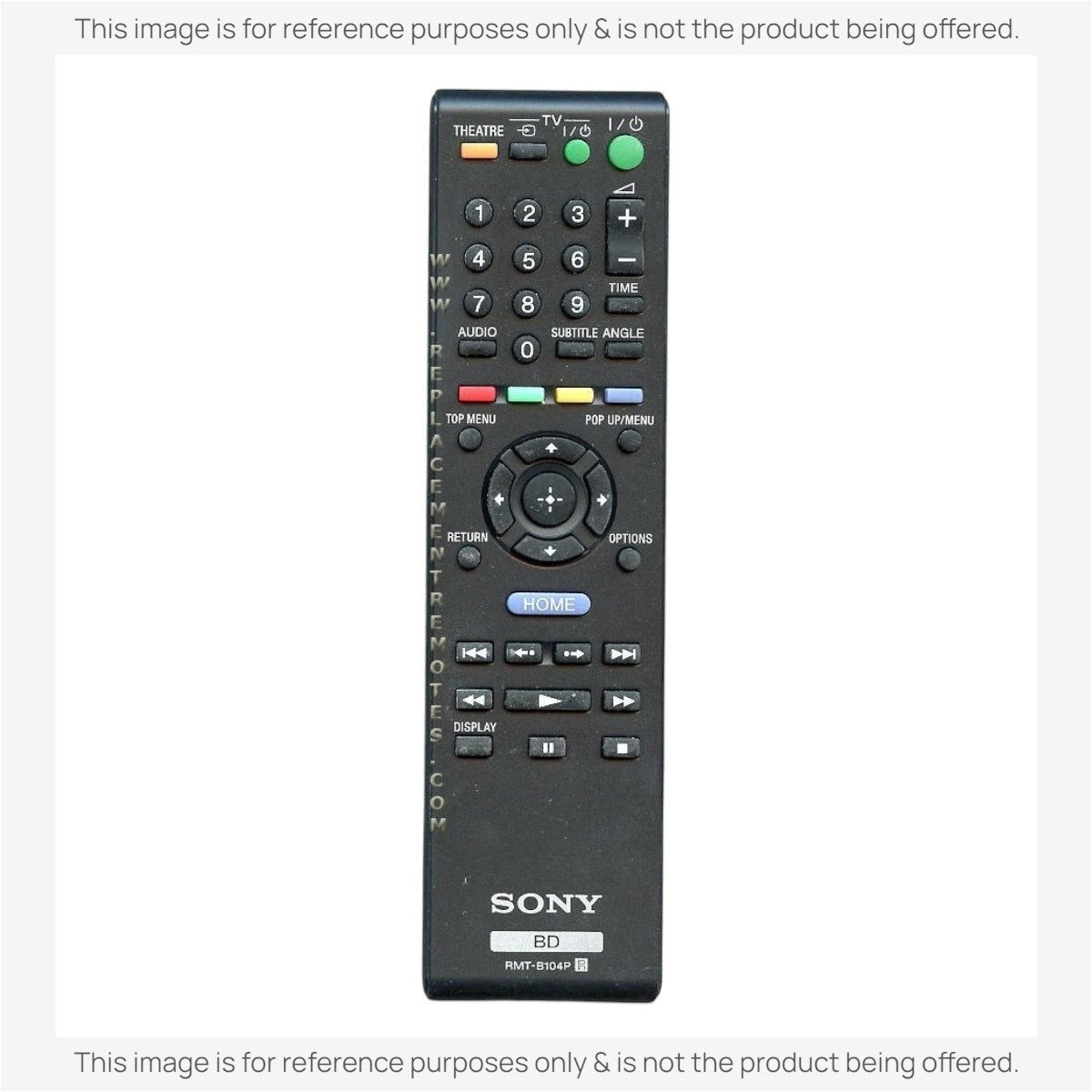 Anderic Substitute for Sony RMT-B104P Blu-ray Disc Remote Control 1-487-219-11 [RRB126A]
