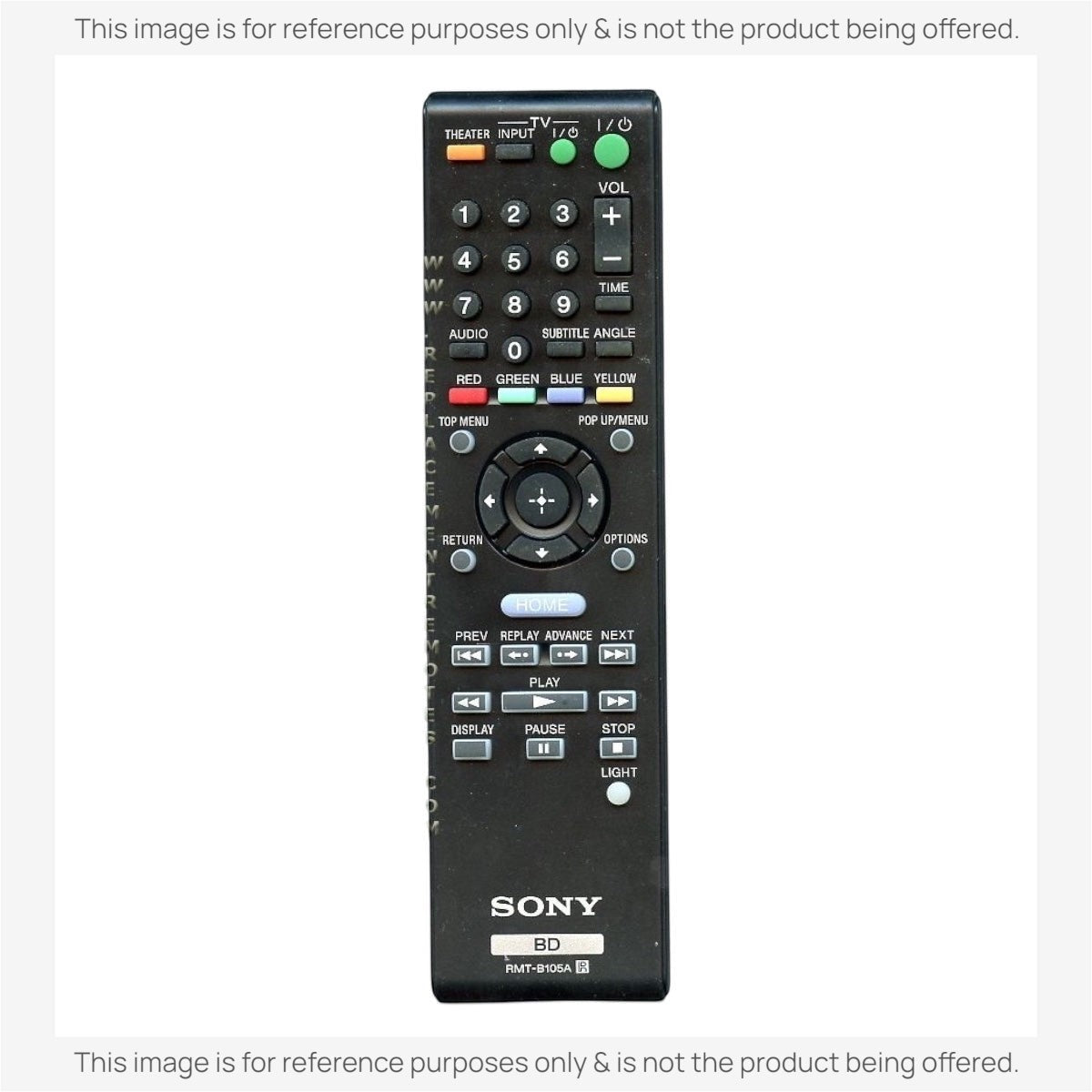 Anderic Substitute for Sony RMT-B105A Blu-ray Disc Remote Control 1-487-286-11 [RRB126A]