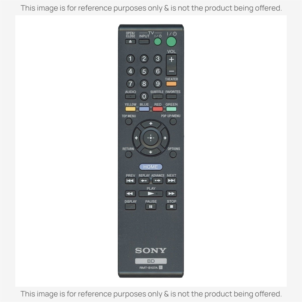 Anderic Substitute for Sony RMT-B107A Blu-ray Disc Remote Control 1-487-673-11 [RRB126A]