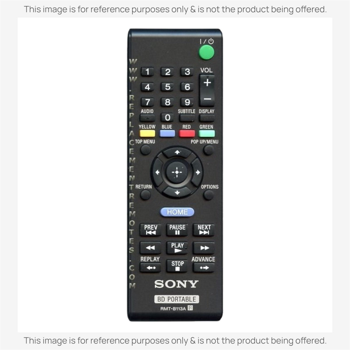 Anderic Substitute for Sony RMT-B113A Blu-ray Disc Remote Control 9-885-178-97 [RRB126A]