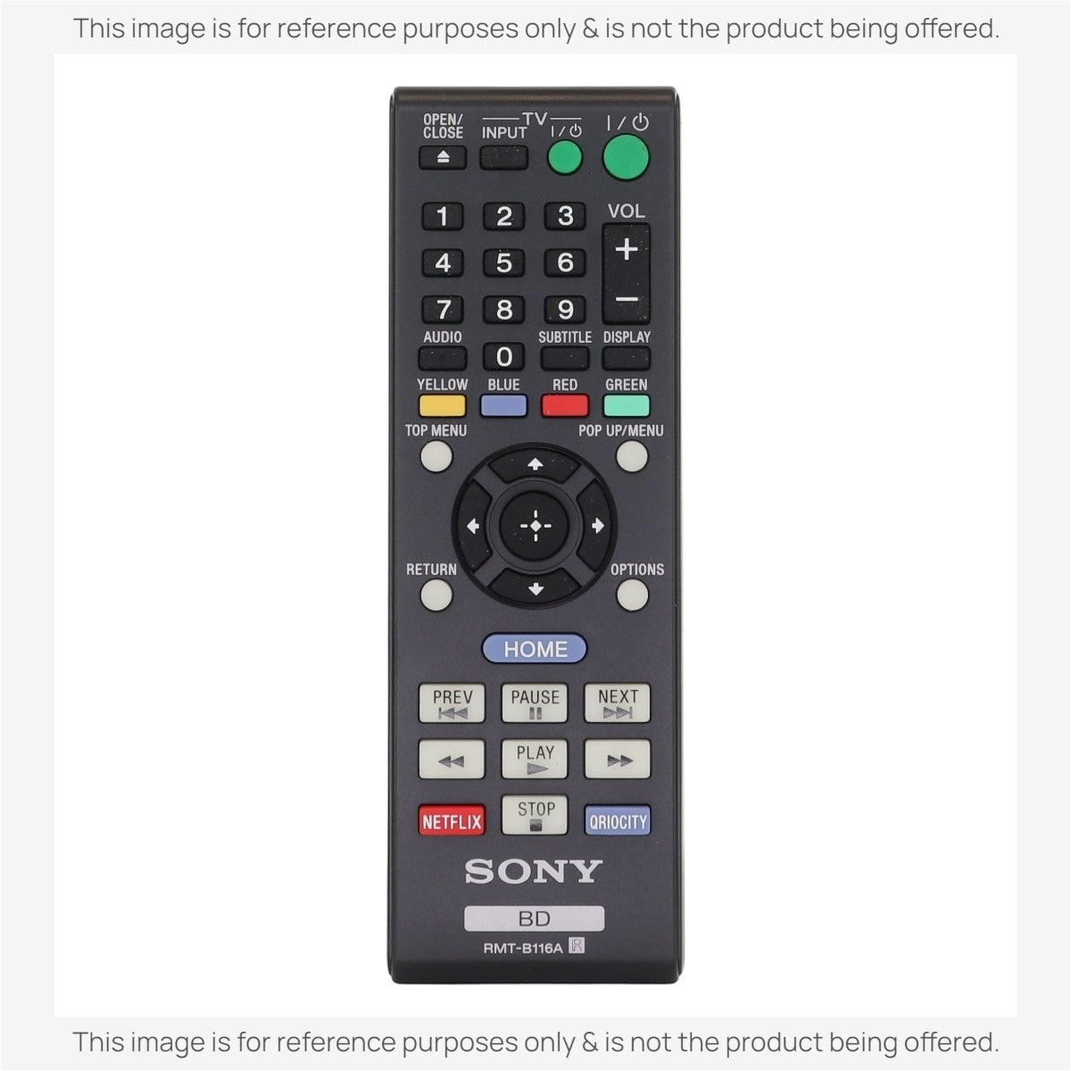 Anderic Substitute for Sony RMT-B116A Blu-ray Disc Remote Control A-1845-317-A [RRB126A]