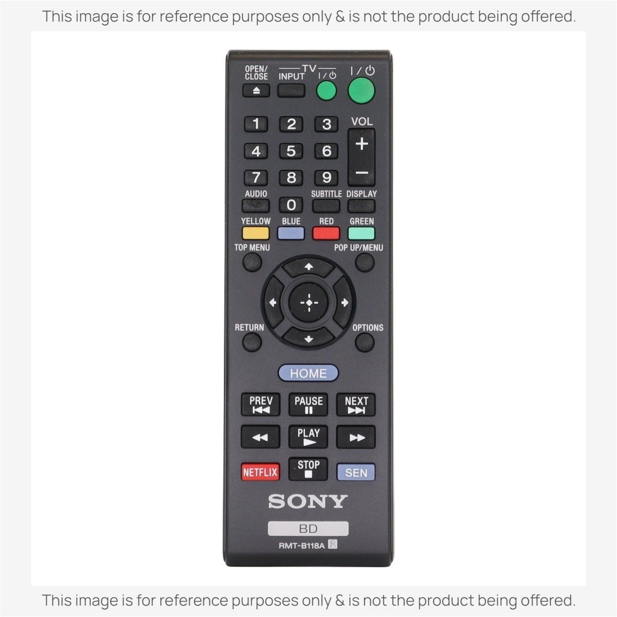 Anderic Substitute for Sony RMT-B118A Blu-ray Disc Remote Control 1-489-959-11 [RRB126A]