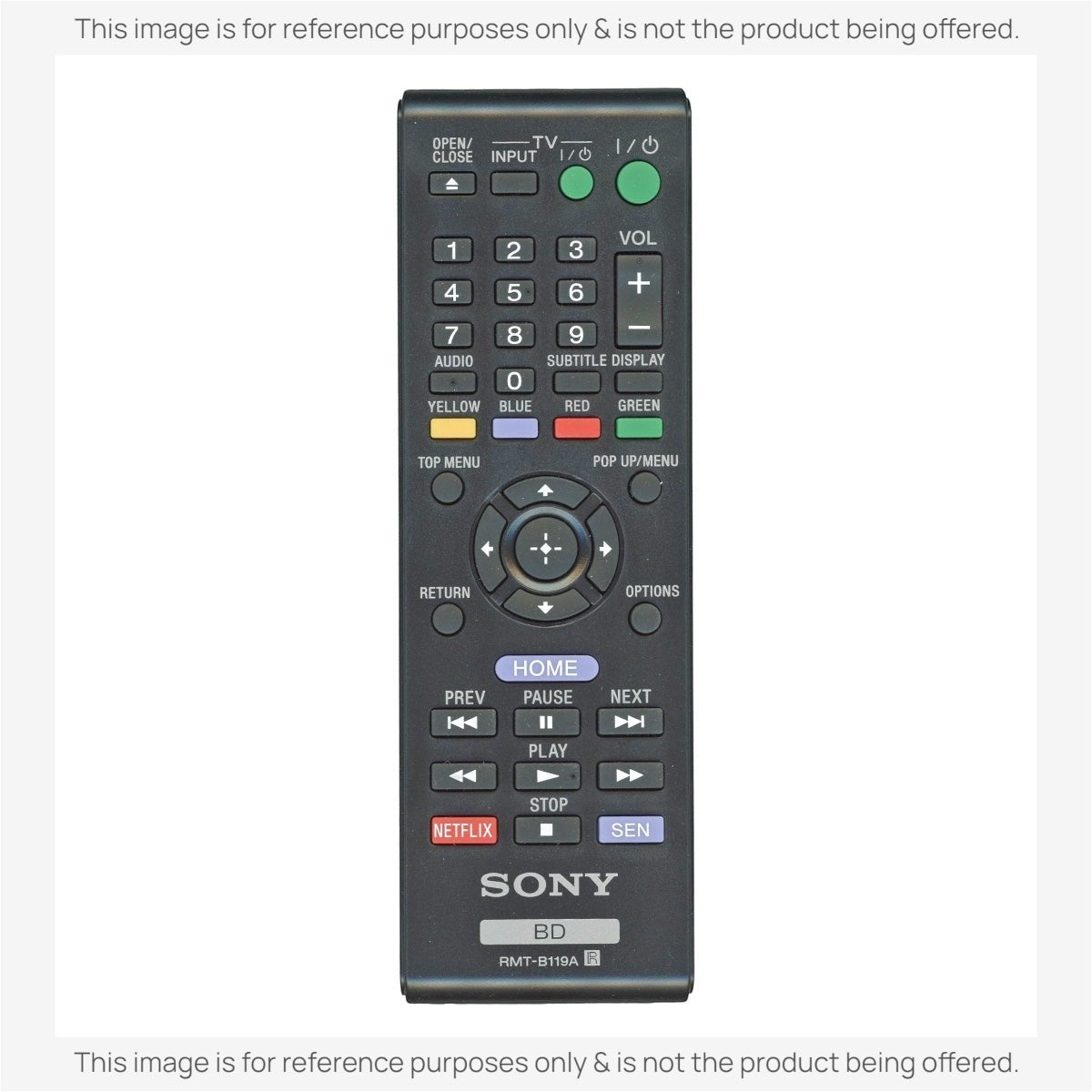 Anderic Substitute for Sony RMT-B119A Blu-ray Disc Remote Control 1-490-027-51 [RRB126A]