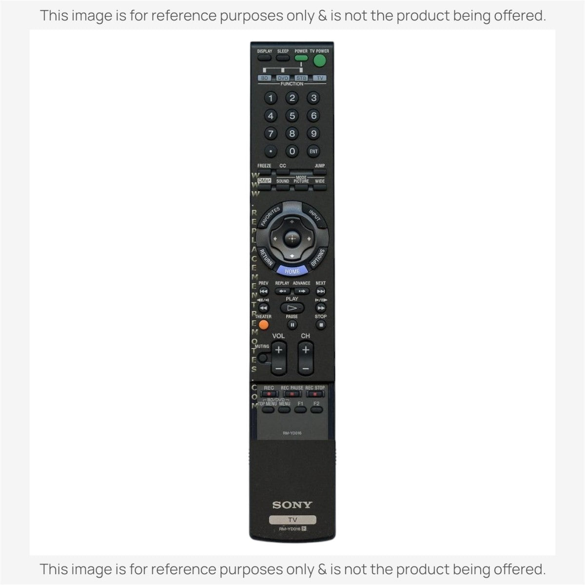 Anderic Substitute For Sony RM-YD016 TV Remote Control - RMYD016 [RRYD023]