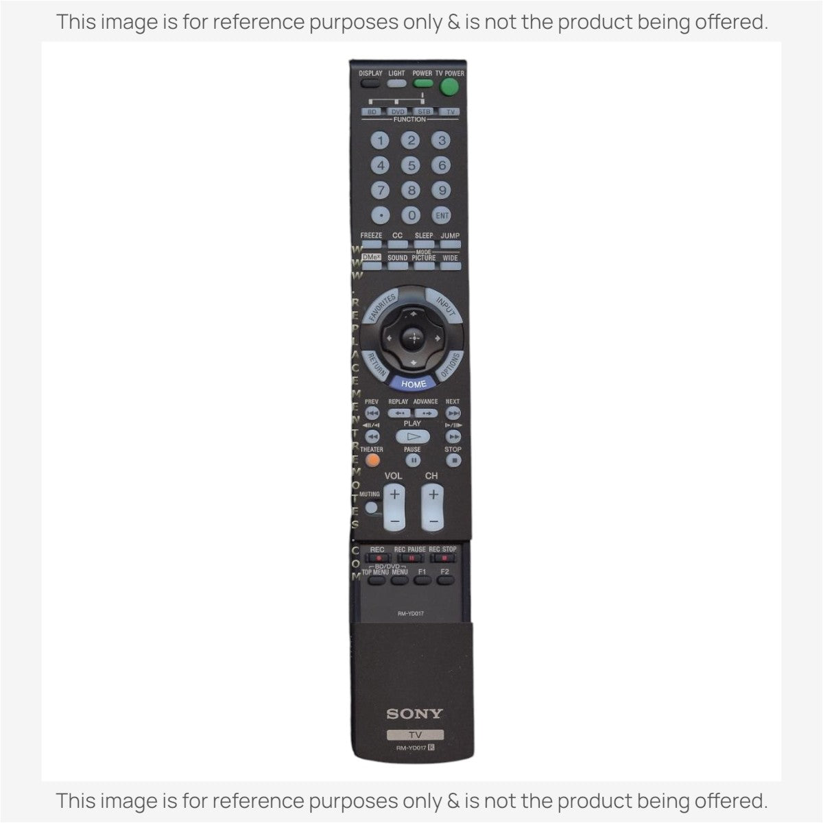Anderic Substitute For Sony RM-YD017 TV Remote Control - RMYD017 [RRYD023]