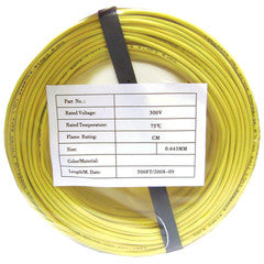 Security/Alarm Wire, Yellow, 22/4 (22AWG 4 Conductor), Solid, CMR / Inwall rated, Coil Pack, 500 foot