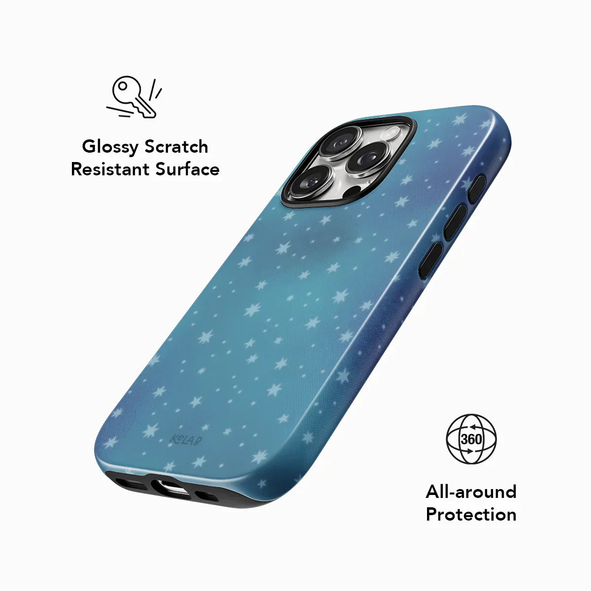 Moon Mist | Starry Midnight Blue Phone Case