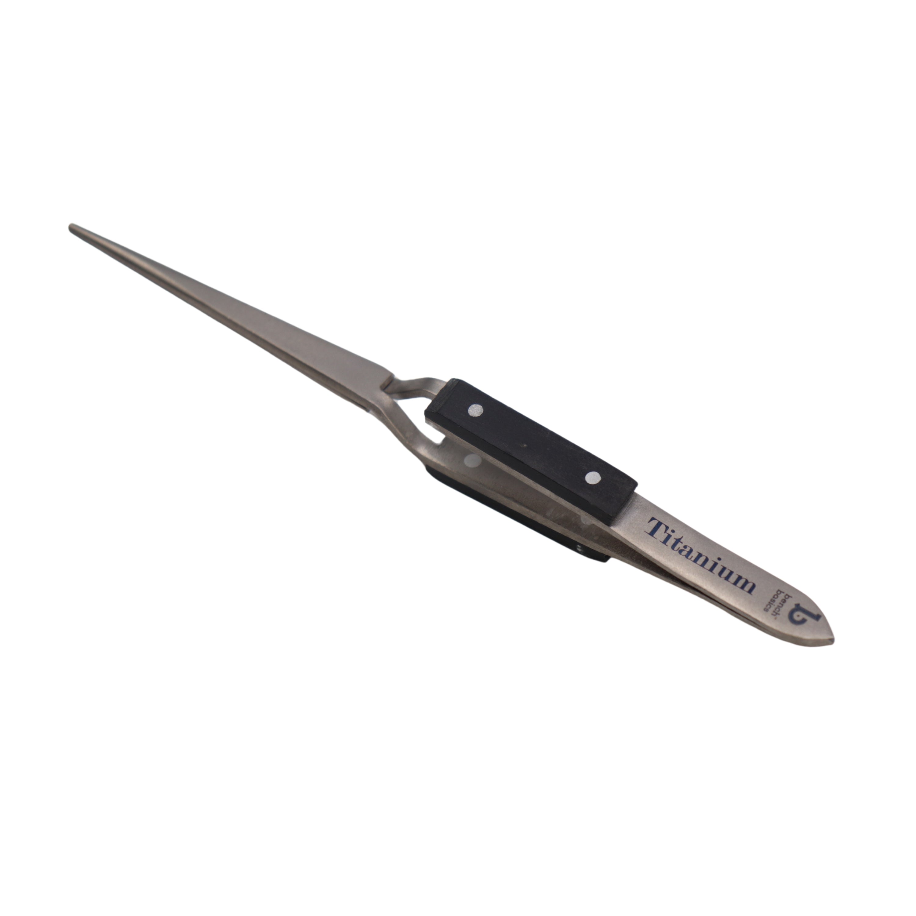 Titanium Tweezer, Cross Locking, Heavy Duty with Fine Point