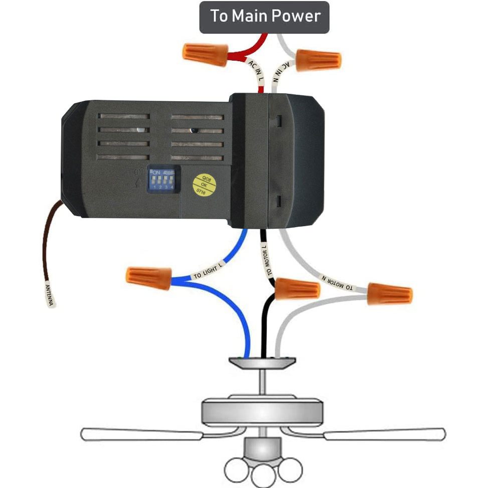 Anderic UC7067FCRX Replacement Thermostatic 3-Speed Ceiling Fan Receiver for Hampton Bay and Others