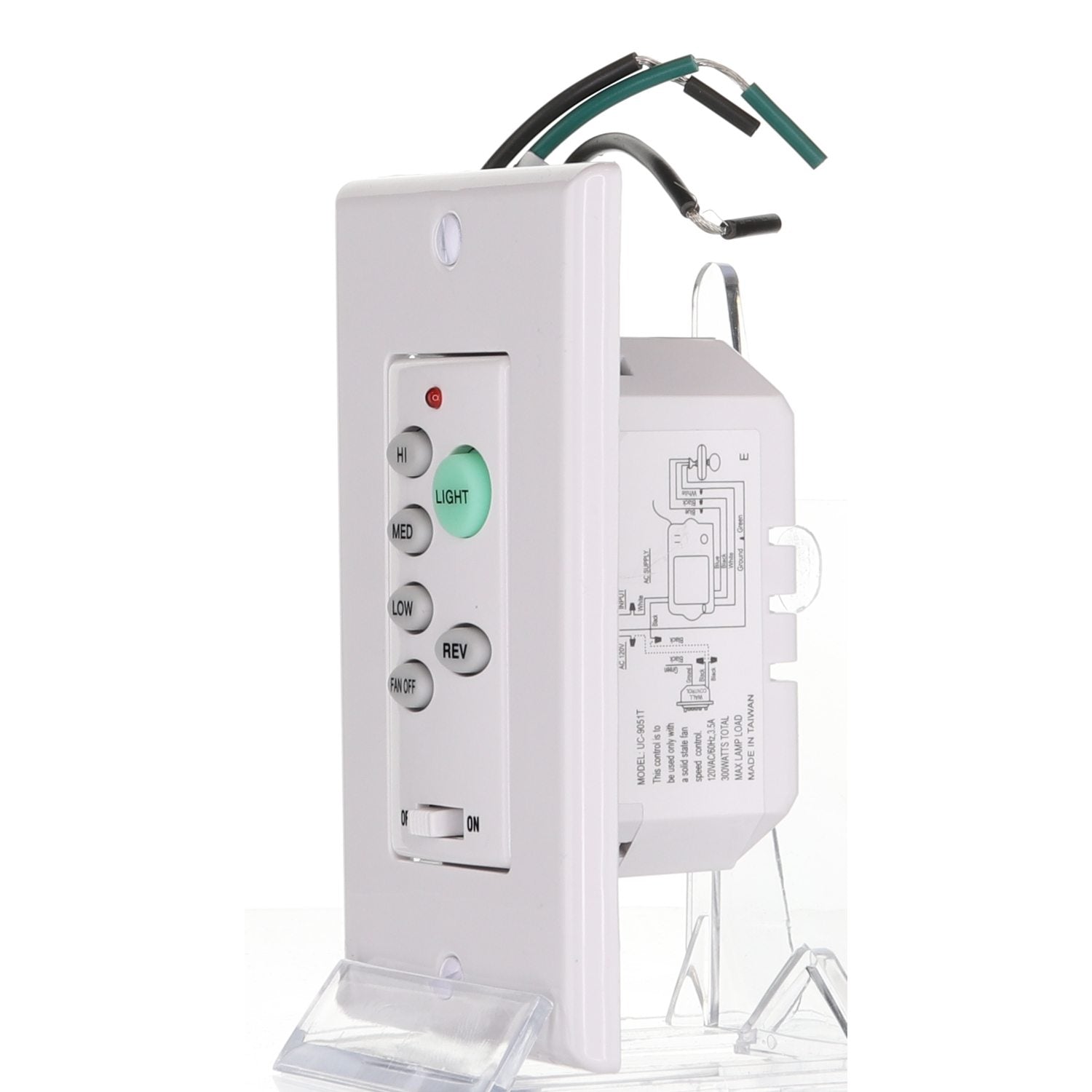 Anderic UC9051T-Wired 3-Speed Wall Switch Ceiling Fan Remote Control | CHQ9051T