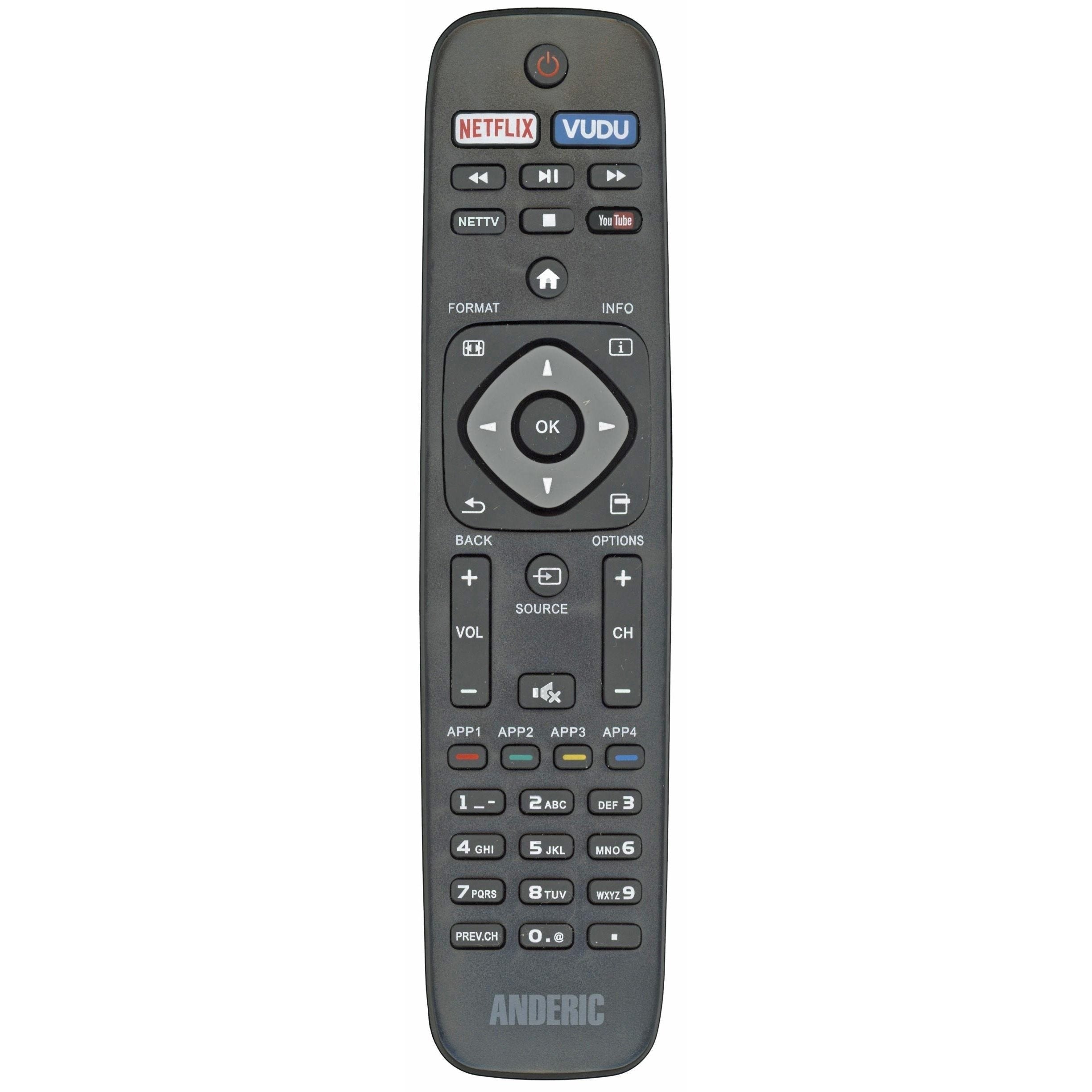 Anderic Substitute for Philips URMT39JHG003 TV Remote Control [URMT41JHG003]