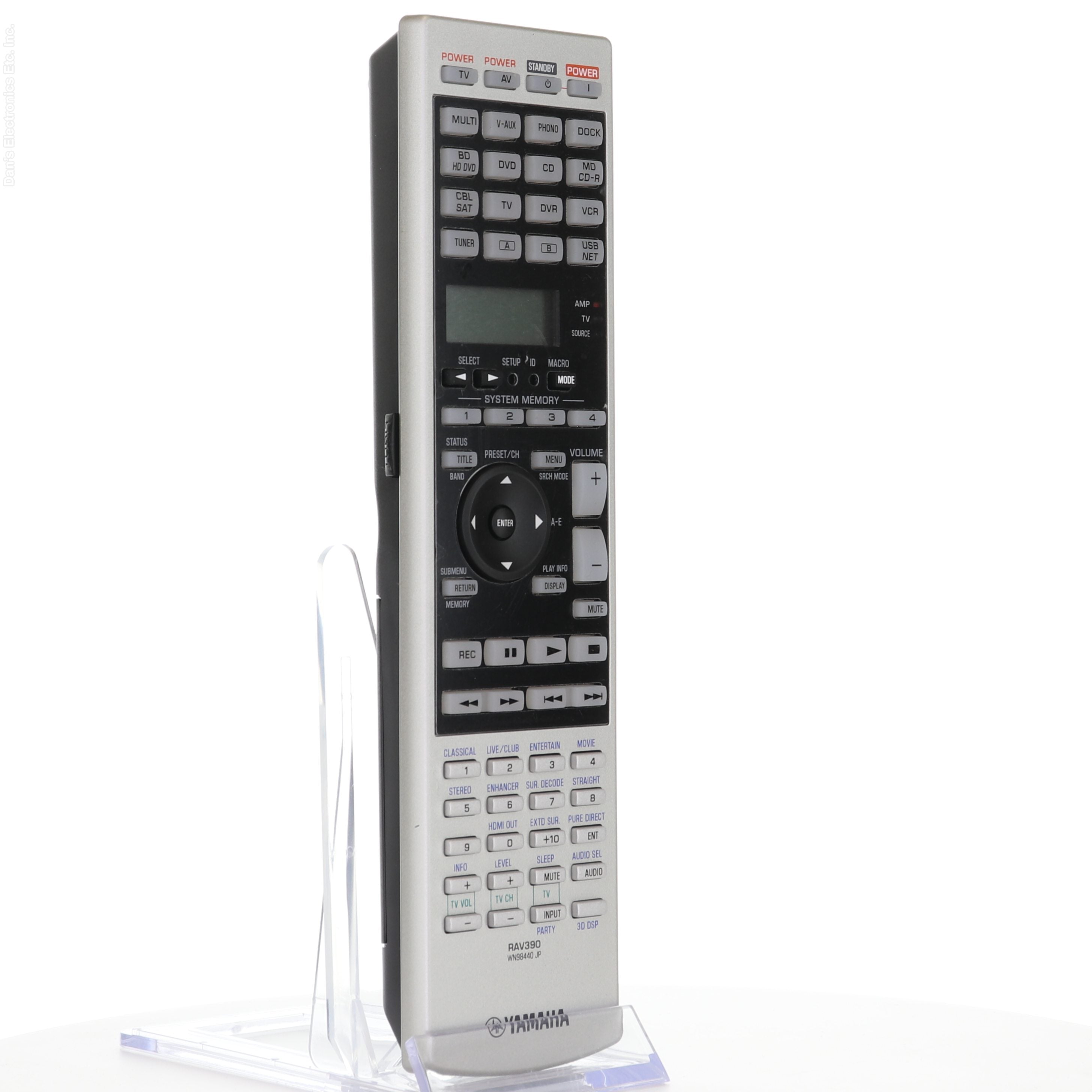 Yamaha RAV390 A/V Receiver Remote Control | Backlight | LCD Screen - WN98400JP