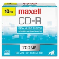 Maxell Cd-R Recordable Disc Disccdr700Mb10Pk 8507 (Pack Of15)