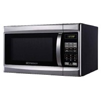 Emerson 1.3 Cu. Ft. 1000 Watt, Touch Control, Stainless Steel Front, Black Cabinet Microwave Oven, Mw1338Sb