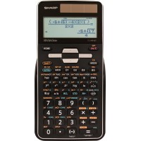 Sharp El-W516Tbsl 16-Digit Advanced Scientific Calculator With Writeview 4 Line Display, Battery And Solar Hybrid Powered Lcd Display, Black & White, Black And Silver, Model Number: Elw516Tbsl