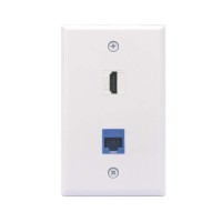 VCE HDMI Ethernet Wall Plate, 2-Port Cat6 Keystone Jack