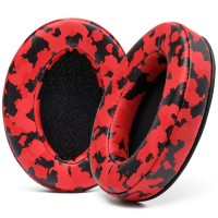 Wc Wicked Cushions Padz - Thick & Soft Ear Pads For Ath M50X / M40X / Steelseries Arctis/Hyperx Cloud & Alpha/Logitech G Pro X/Compatible With Over 50 Headphones | Red Camo