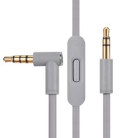 Cipher Replacement Audio Cable Cord Wire,Compatible With Beats Headphones Studio Solo Pro Detox Wireless Mixr Executive Pill With In Line Mic And Control (Grey)