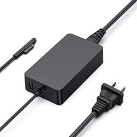 Surface Pro Charger Btbsz 44W 15V 2.58A Power Supply Compatible With Surface Pro 7/6/5/4/3 Surface Laptop1/2/3 & Surface Go1/2 & Surface Book1/2 With Usb Charging Port
