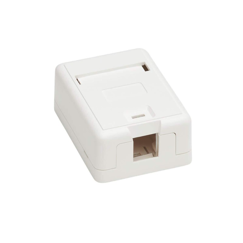 Tripp Lite Keystone Jack Surface Mount Box 1 Port Rj45 Mount Box White (N082-001-Wh)