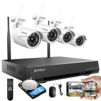 Home Security Camera System Wireless, Maysly 8Ch 1080P Surveillance Nvr Kits With 4Pcs 2.0Mp Cameras Outdoor & Indoor With 65Ft Night Vision, 1Tb Hdd, Audio & Video, Plug & Play