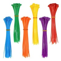 300Pcs Multi-Purpose Nylon Zip Ties Durable Cable Wire Wraps Assorted Color 8 Inch 50 Lbs Tensile Strength Cord And Craft Management Perfect For Indoor And Outdoor