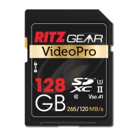 Ritz Gear 128GB SDXC UHS-II Card for DSLR & 8