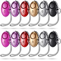 Konohan 12 Pieces Personal Alarm For Women, Safe Sound Personal Alarms Emergency Alarm Keychain Security Alarm Keychain With Led Light, Personal Safety Button Alarm In 6 Colors For Men Children