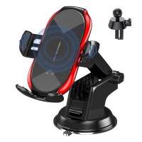 Yitumu Wireless Car Charger Mount,15W Qi Fast Charging Auto-Clamping Car Phone Holder, Air Vent Windshield Dashboard Car Phone Mount For Iphone 131211X8,Samsung S20S10Note20Note10