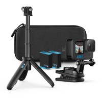 Hero10 Black Accessory Bundle - Includes Hero10 Black Camera, Shorty (Mini Extension Pole + Grip), Magnetic Swivel Clip, Rechargeable Batteries (2 Total), And Camera Case