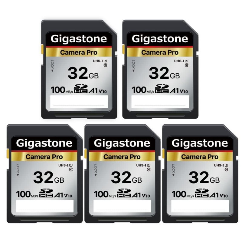 Gigastone 32Gb 5-Pack Sd Card V10 Sdhc Memory Card High Speed Full Hd Video Compatible With Canon Nikon Sony Pentax Kodak Olympus Panasonic Digital Camera With 5 Mini Cases