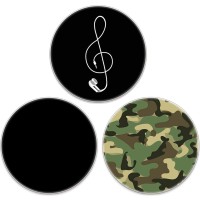 Universal Cell Phone Stand And Tablet Holder-Green Camouflage Black Music Symbol (3 Pack)