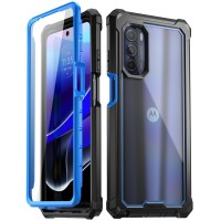 Poetic Guardian Case Designed For Motorola Moto G Stylus 5G (2022) Model : Xt2215, [6Ft Mil-Grade Drop Tested], Full-Body Hybrid Shockproof Bumper Cover With Built-In Screen Protector,Blue