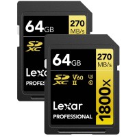 Lexar 1800x 64GB UHS-II SDXC Memory Card -