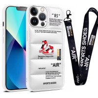 For Iphone 11 Pro Max Case,Cool Sports Shoes Brand Phone Puffer Case Puffy Cove, Cool Red Sneakers Ins White Or Black Label Pattern Soft Cover-Ultra Thin Soft Silicone Shockproof Cover For Iphone