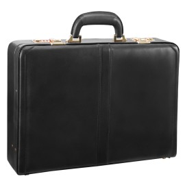 McKlein Reagan Black Leather Attache Briefcase 18