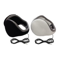 180S Unisex 2Pack Behind The Head Adjustable Ear Warmers With Built In Headphones