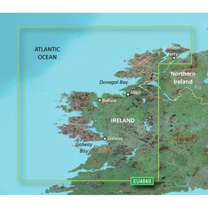 Garmin Bluechart&Reg; G2 Vision&Reg; Hd - Veu484S - Ireland North-West - Microsd™/Sd™