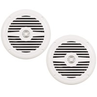 Acoustic Audio By Goldwood Mrn65W Waterproof Flush Mount Marine 65 Speakers 1 Pair Pack White