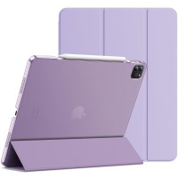 JETech Case for iPad Pro 12.9-Inch (6th/5th Generation, 2022/2021 Model), Slim Stand Hard Back Shell Smart Cover with Auto Wake/Sleep (Light Purple)