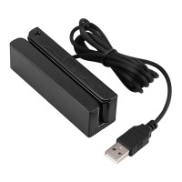 Deftun MSR90 USB Magnetic Card Reader - Black, 3 Tracks