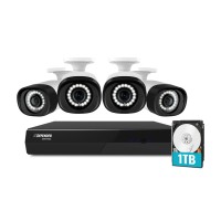 Defender Cameras 4K Ultra Hd Wired Poe Home Security Camera System Outdoor Surveillance With Color Night Vision Smart Human D