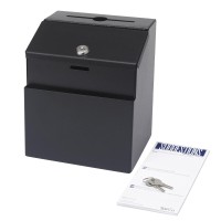 Safco Products 4232Bl Steel Suggestion Box Black