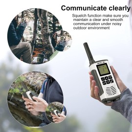 Retevis Rt45 Walkie Talkies For Adults Long Range Walkie Talkie Rechargeable Frs Radios With Battery Noaa Flashlight Sos For